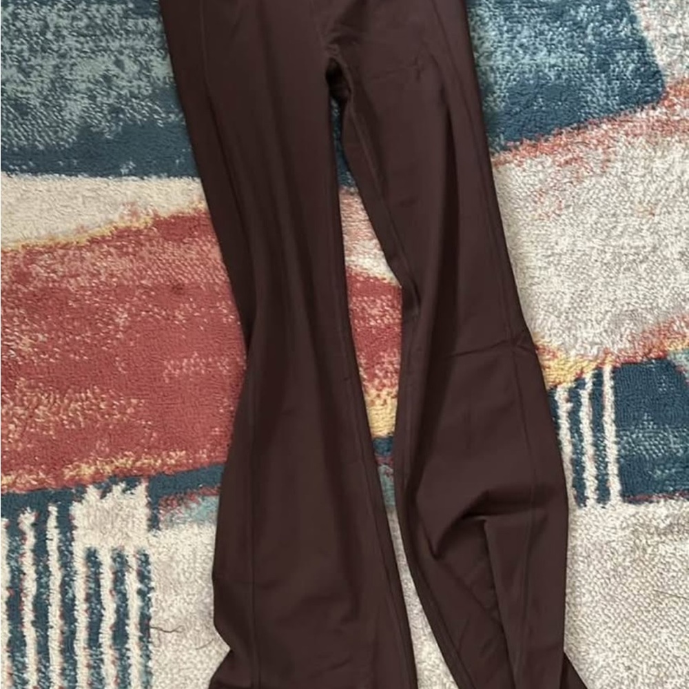 Fabletics Brown Leggings with Flare Design